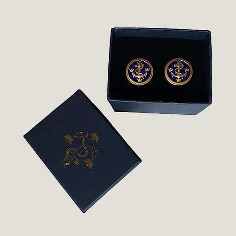 Manschettknapp m emalj, Marinen